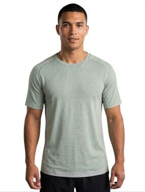 Lululemon Metal Vent Tech Shirt Sleeve Shirt Heathered Green Size M